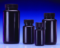 Leak-Resistant Bottles, Amber, High-Density Polyethylene, Wide Mouth, Wheaton®, DWK Life Sciences
