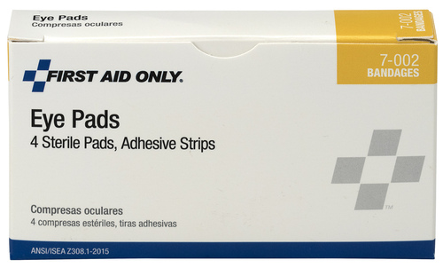 Eye Pad W/Adhesive Strips First Aid 4/BX