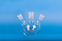 Round-Bottom Flasks with Three Angled Necks, Heavy Wall, ChemScience