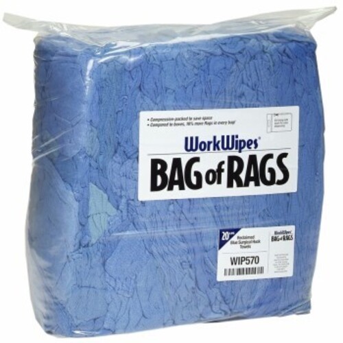 RAGS IN BAGS BLUE SURGICAL