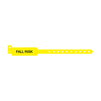 WRISTBAND 1X10IN FALL RISK YELLOW 500BX