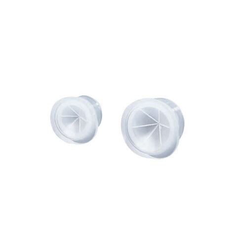 Snap Plug, Clear, Conical, Material: Polyethylene, With Starburst, Size: 12mm