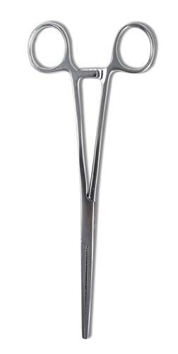 Hemostatic forceps, curved, 10in, Stainless steel & electropolished in USA, virtualy rust resistant