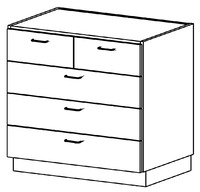 Casework, Laminate, Standing Height Base Cabinets, Drawer Cabinets