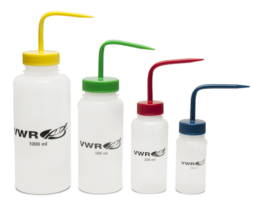 VWR Wash Bottles, Low-Density Polyethylene, Wide Mouth