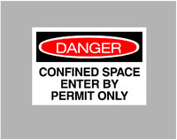 Confined Space Danger Signs and Labels, National Marker