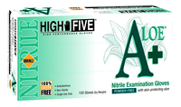 High Five A+ Aloe-Coated Green Nitrile Gloves, Microflex®