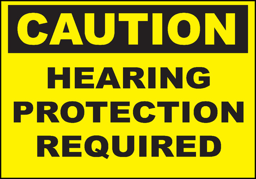 ZING Green Safety Eco Safety Sign CAUTION, Hearing Protection Required