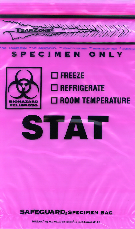 STAT Biohazard Bag with Document Pouch | Waste Disposal Bags