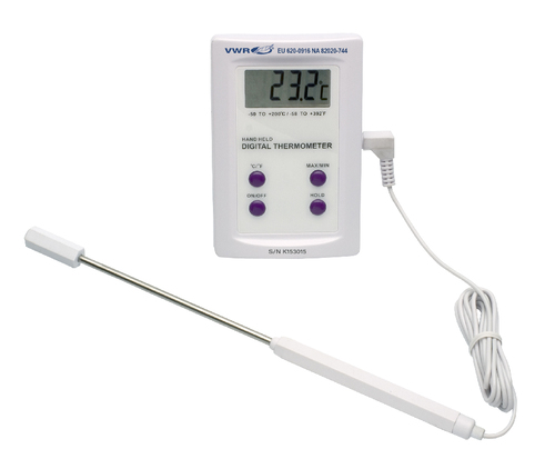 VWR* Digital Hand-Held Thermometer with Memory