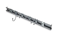 Gray Epoxy Coated Steel Combination Rail Kit with Six Heavy-Duty Assorted Rail Hooks