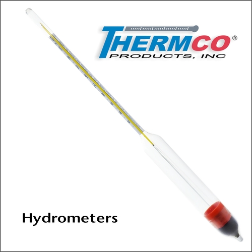 GOLD BRAND ASTM/API High Precision Plain Form Hydrometer, Thermco