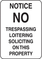 ZING Green Safety Eco Security Sign, NOTICE No Trespassing