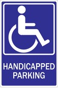 ZING Green Safety Eco Parking Sign Handicapped Parking Pictogram