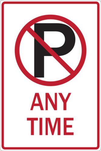 Sign No Parking Symbol Egp Aluminium 18X12in