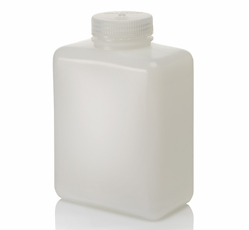 NALGENE* High-Density Polyethylene Rectangular Bottles, Wide Mouth