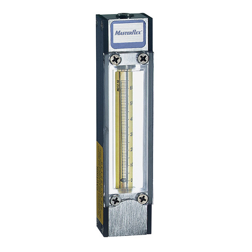 Masterflex® Variable-Area Flowmeter, Correlated Reading, PTFE Housing and Fittings, 65-mm Scale; 72.3 mL/min Air
