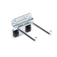LocHook® Double Rod Zinc Plated Steel Pegboard Hooks for LocBoard®