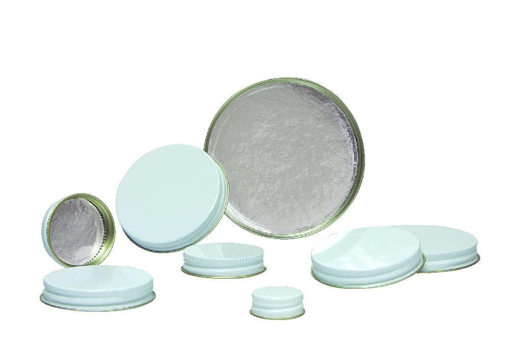 White Metal Cap, Pulp/Aluminum Foil Liner, Qorpak® | Bottle Closures