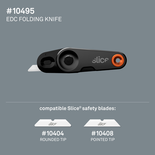 Edc folding knife, At less than 3 inches long when folded, ideal for pocket carrying or adding to a keychain with the included lanyard hole, Features a spring-assisted deployment, locking liner, and a safety blade that lasts up to 11 times longer than steel, is safe to the touch and never rusts