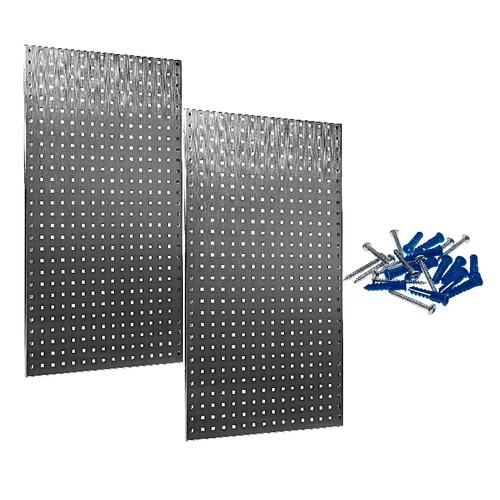 Two Pegboards, 304 Stainless Steel Square Hole with Mounting Hardware