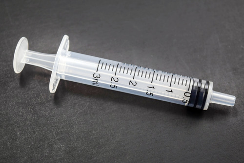 Syringe High Quality Economical Luer Slip For Veterinary, Sterile, Lab use only, Size: 3 cc