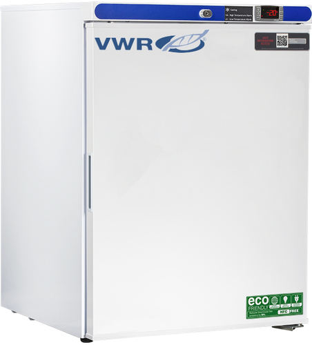 Undercounter freezer, utilizes a microprocessor controller and features temperature alarms, remote alarm contacts, LED interior lighting, and a probe access port with two included probes. This freezer runs on natural, HFC-free refrigerant, 20C 4CF