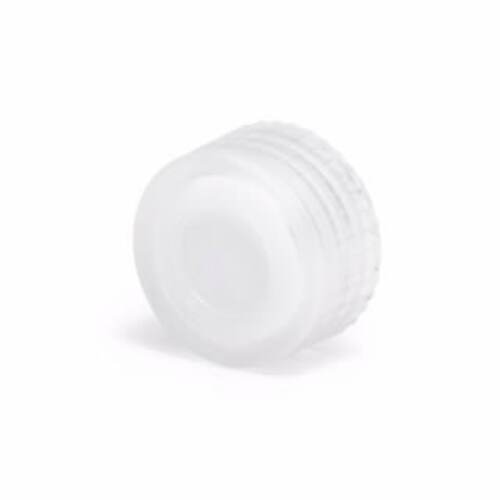 Cap, polypropylene, is a standard 9 mm screw style clear polypropylene cap with a bilayer of thin membrane polypropylene/silicone septa (). PFC-free - Meets EPA 537.1, EPA 533, EPA 8327 and ISO 21675 requirements for PFC-trouble free usage when testing for PFAS related compounds. This PFC-