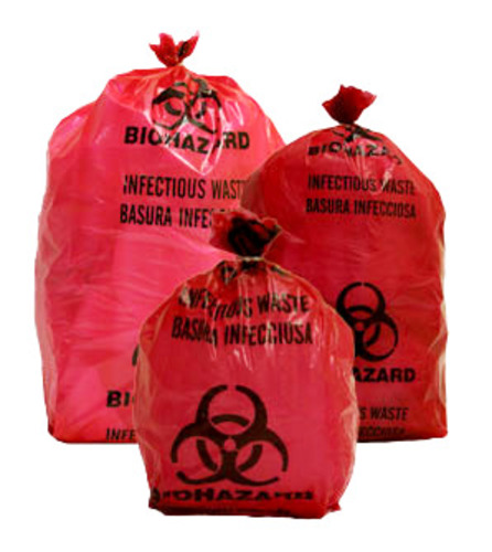 Red Biohazard Waste Disposal Bag, 1 Gal