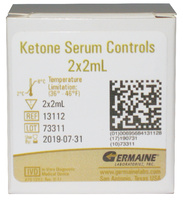 Liquid serum control to perform QC of AimTab Ketone tablets, 1 positive control and 1 negative