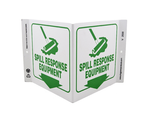 ZING Green Safety Eco Safety Projecting Sign, Spill Response Equipment