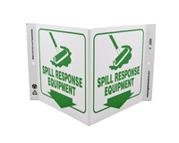 ZING Green Safety Eco Safety Projecting Sign, Spill Response Equipment
