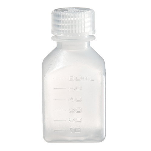 NALGENE* Square Laboratory Bottles, Polypropylene, Narrow Mouth
