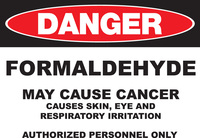 ZING Green Safety Eco GHS Sign, DANGER, Formaldehyde