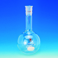 Flask, Single Long Neck, Flat Bottom, Ace Glass Incorporated