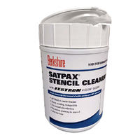 SatPax® Stencil Cleaner 100% Polyester Nonwoven Cleanroom Wipes, Berkshire