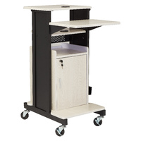 Oklahoma Sound® Premium Plus Presentation Cart with Storage Cabinet, National Public Seating