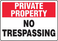 ZING Green Safety Eco Security Sign, Private Property
