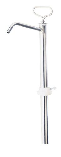 Hand-operated drum pump, steel body, 16 strokes/gallon