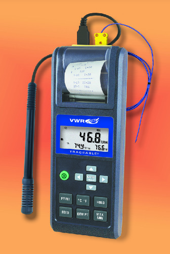 VWR* Printing Hygrometer/Thermometer with Probe