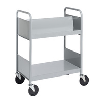 Cart with One Double-Sided Sloping Shelf, One Flat Bottom Shelf, BioFit Engineered Products