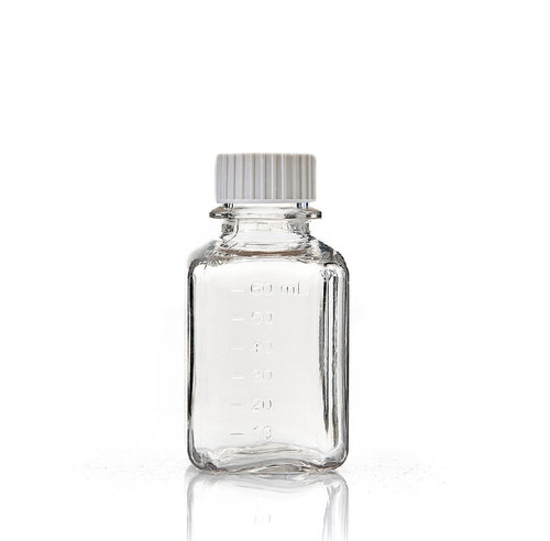 EZBio® Media Bottles, Square Storage Bottles, with and without Caps, Foxx Life Sciences