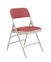 2300 Series Deluxe Fabric Upholstered Triple Brace Double Hinge Premium Folding Chairs, National Public Seating