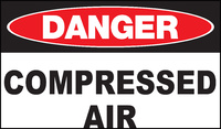 ZING Green Safety Eco Safety Sign DANGER Compressed Air