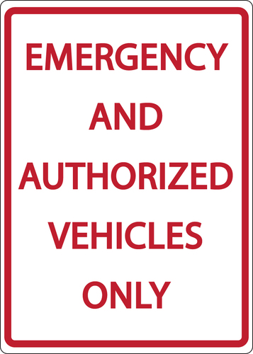 Sign Emergency And Authorized Egp 18X12in