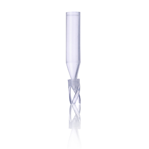 VWR Insert with Poly-Support Spring for Wide Mouth Vials, Polypropylene, 300 uL, 6x30 mm, Clear