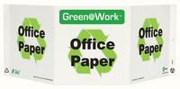 ZING Green Safety Green at Work Sign, Office Paper, Recycle Symbol