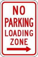 ZING Green Safety Eco Parking Sign, No Parking Loading Zone