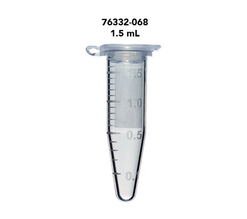 VWR Microcentrifuge Tube, Low-Retention, Boil-Proof, 1.5 mL (1.7 mL Max)