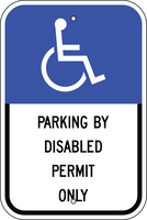 ZING Green Safety Eco Parking Sign Handicapped Parking Disabled Permit Florida